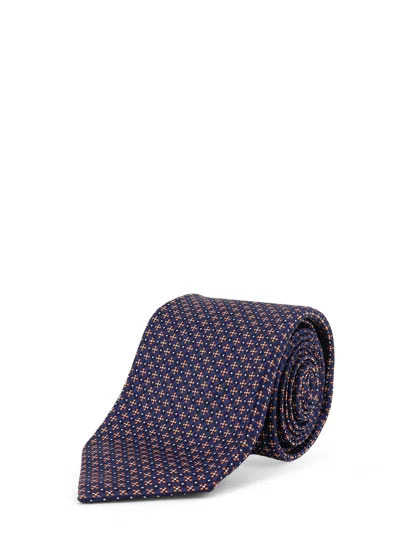 Kiton Silk Tie In Brown