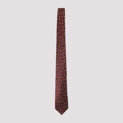 Kiton Tie In Burgundy