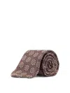 Kiton Silk Tie In Brown