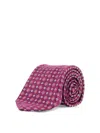 Kiton Geometric-pattern Tie In Pink