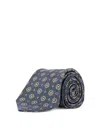 Kiton Patterned-jacquard Tie In Gray
