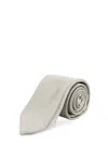 Kiton Silk Tie In Neutral