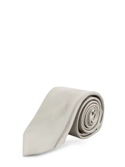 Kiton Silk Tie In Neutral