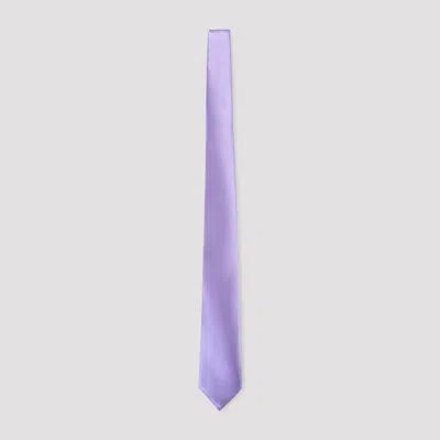 Kiton Silk Tie In Pink & Purple