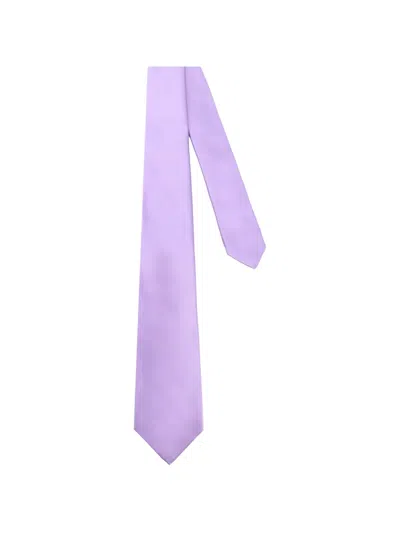 Kiton Silk Tie In Purple