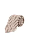 Kiton Silk Tie In Neutral