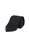 Kiton Silk Tie In Black