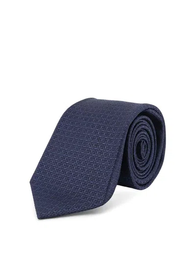 Kiton Silk Tie In Blue