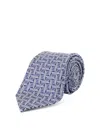 Kiton Silk Tie In Blue