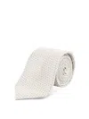 Kiton Silk Tie In White