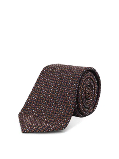 Kiton Silk Tie In Multi