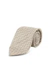 Kiton Silk Tie In Neutral
