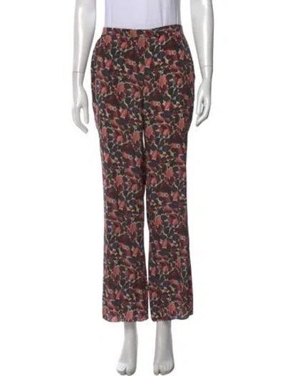 Pre-owned Kiton Silk Wide Leg Pants In Purple