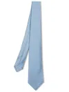 Kiton Micro Pattern Blue Diamond Tie In Metallic