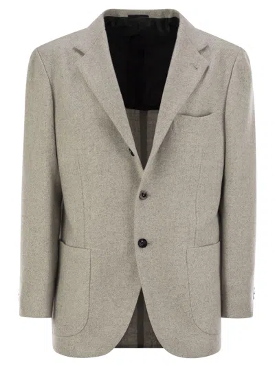 KITON KITON SINGLE BREASTED CASHMERE JACKET