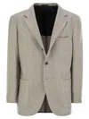 Kiton Single-breasted Patch-pockets Jacket In Gray