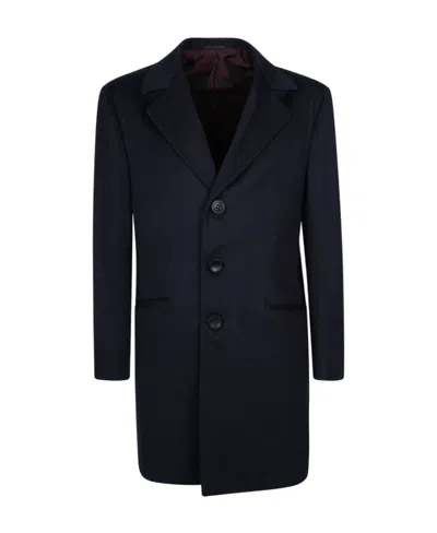 Kiton Single-breasted Coat In Black
