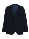 Kiton Single-breasted Jacket In Blue