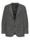 Kiton Single-breasted Jacket In Gray