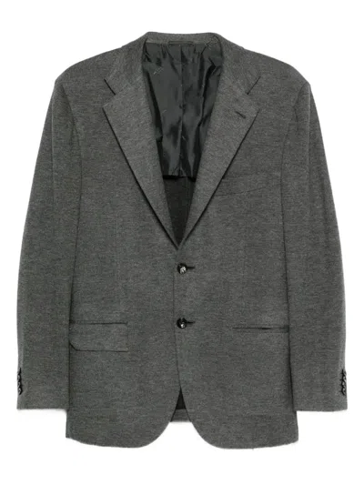 Kiton Single-breasted Jacket In Gray