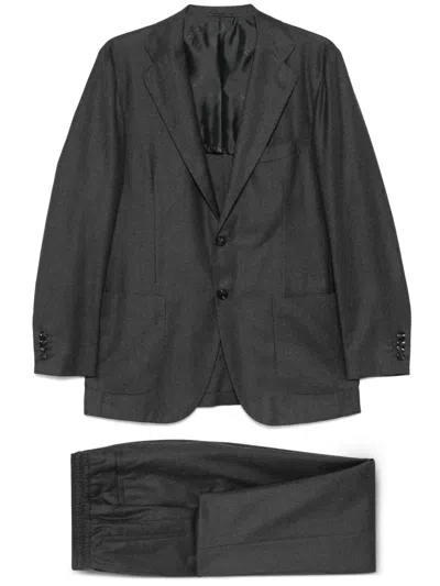 Kiton Single-breasted Suit In 灰色