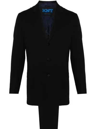 Kiton Single-breasted Suit In Black