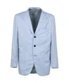 Kiton Single-breasted Tailored Blazer In Blue