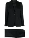 Kiton Single-breasted Virgin-wool Suit In Black