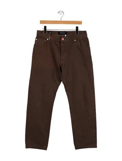 Pre-owned Kiton Skinny Jeans In Brown