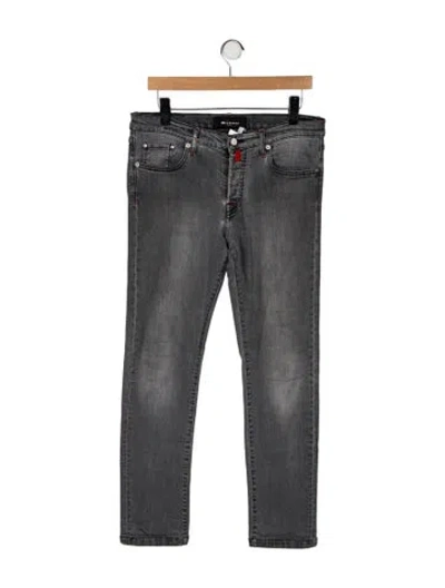 Pre-owned Kiton Skinny Jeans In Gray