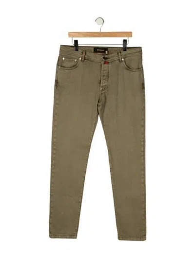 Pre-owned Kiton Skinny Jeans In Green