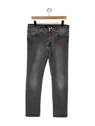 Pre-owned Kiton Skinny Jeans In Grey