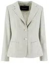 Kiton Sky Blue Plaid Single-breasted Jacket In Blue