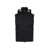 Kiton Hooded Quilted Jacket With Material Blend In Black