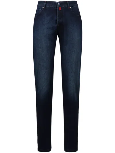 Kiton Schmale Jeans In Blau