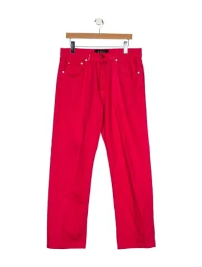 Pre-owned Kiton Slim Fit Jeans In Red