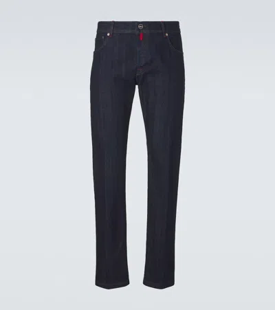 Kiton Slim Jeans In Purple
