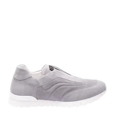 Kiton Slip-on Suede Sneakers In Gray