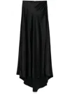 Kiton Slip-style Satin Maxi Skirt In Black