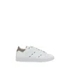 Kiton Suede-trimmed Embroidered Logo-print Leather Sneakers