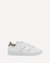 Kiton Suede-trimmed Embroidered Logo-print Leather Sneakers