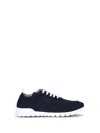 Kiton Embroidered Logo Low-top Sneakers In Blue