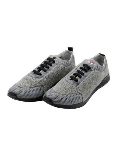 Kiton Tech Fabric Sneakers In Grey