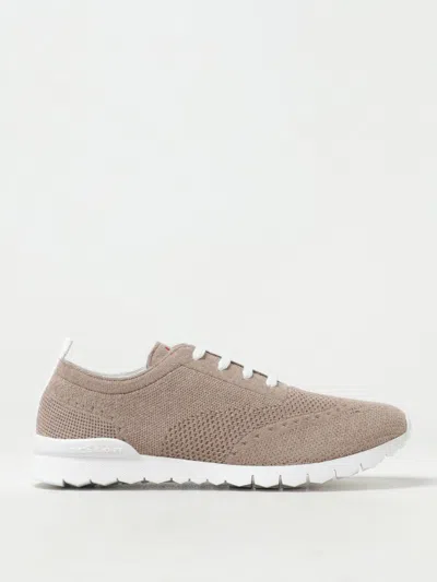 Kiton Cotton Mesh Sneakers Reinforced Toe In Neutral