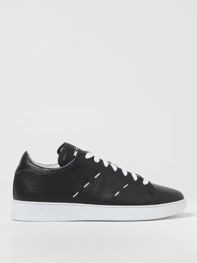 Kiton Leather Sneakers With Laces In Black