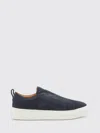 Kiton Casual Low Top Sneakers With Contrast Sole In Blue