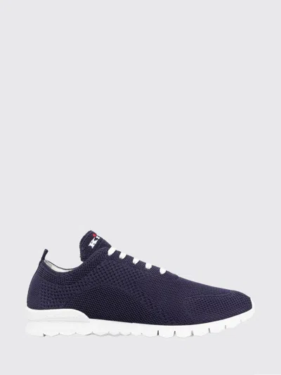 Kiton Embroidered Logo Low-top Sneakers In Navy
