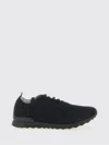 Kiton Fitb Mesh Sneakers Rubber Sole Pull Tab In Black