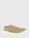 Kiton Mesh Sneakers Pull Tab Rubber Sole In Yellow