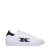 Kiton Leather Sneaker With Embroidered Logo